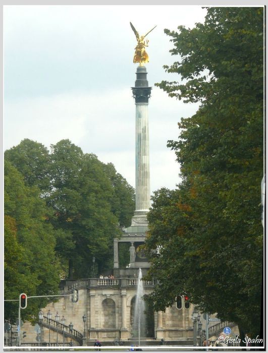 Der Friedensengel in der Prinzregentenstraße