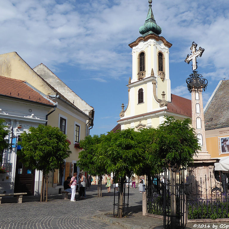 Serbisch-orthodoxe Mariä-Verkündigungskirche (Blagovesztenszka Kirche), Pestsäule