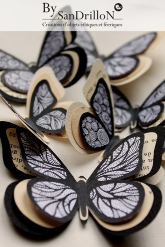 Papillons décoratifs en papier. Tous droits réservés. 