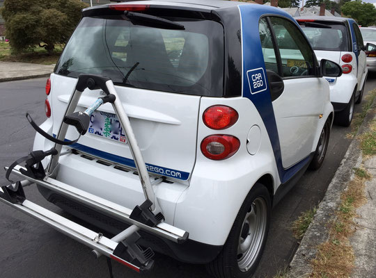 car2go smart car bike rack