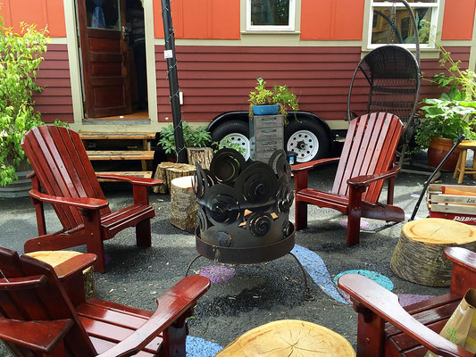 outdoor seating caravan tiny house hotel portland oregon