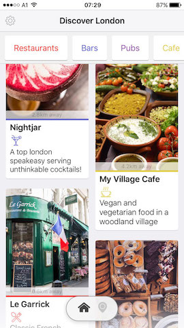 discover restaurants in london with hollabox app