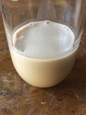 Glass of walnut milk