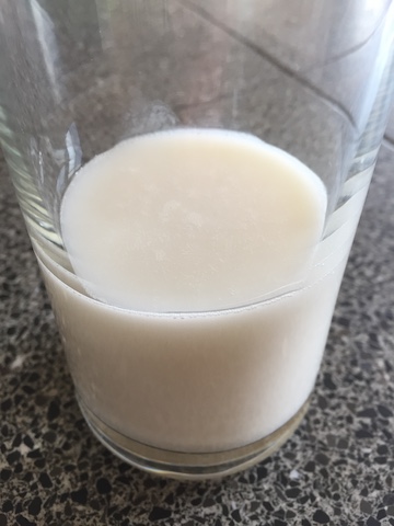 Glass of flax milk