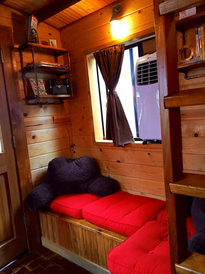 caboose tiny house seating area caravan tiny house hotel 