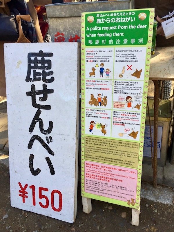 feeding guidelines for nara park deer