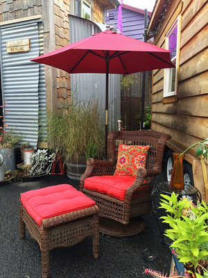 caravan tiny house hotel outdoor seating portland oregon