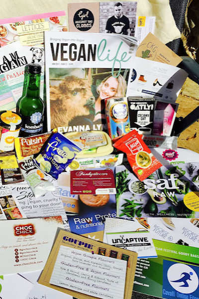 VIP goodie bag vegan summer festival uk brighton