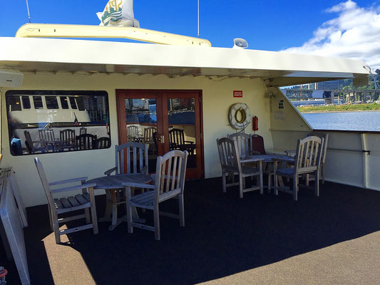 upper deck of the Willamette Star Portland River Cruises