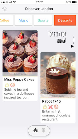 discover desserts in london with hollabox app