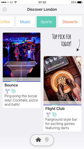 discover sports bars in london with hollabox app