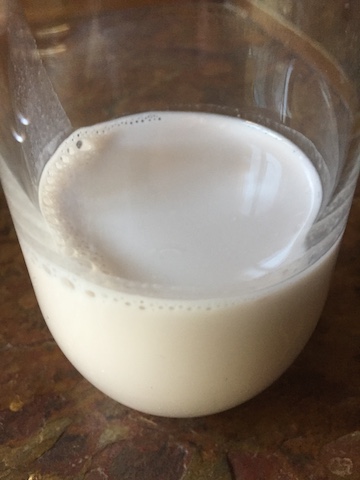 Glass of peanut milk