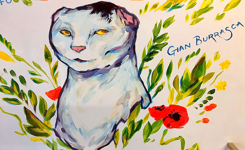 Gianburrasca Painting at Torre Argentina Cat Sanctuary in Rome Italy