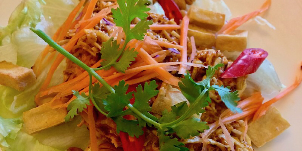 banana blossom salad vegan heaven chiang mai