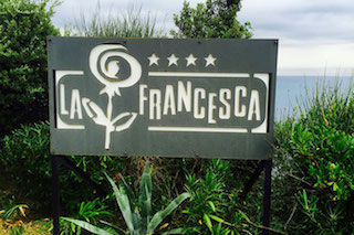 la francesca road sign italy