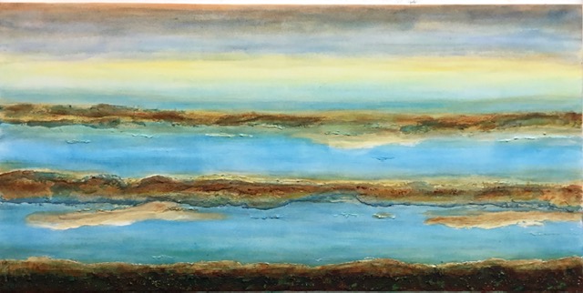 Flusslandschaft 2    120 x 60 x 2