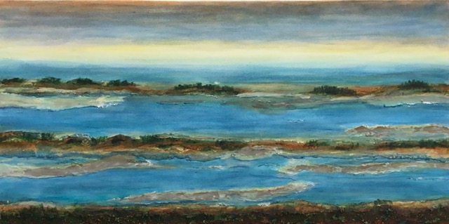 Flusslandschaft 4  120 x 60 x 2