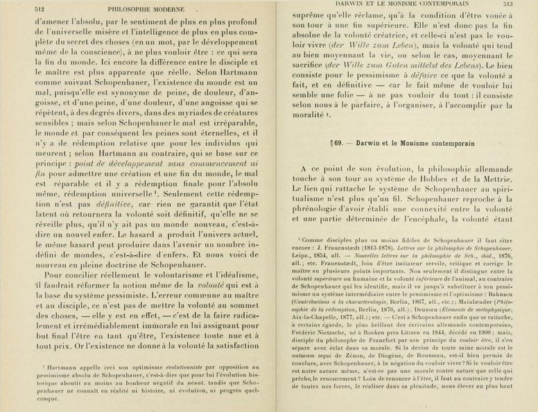 Extrait de Alfred Weber, Histoire de la philosophie européenne, 8ème édition, 1914.