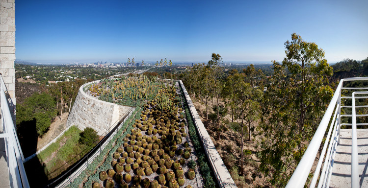 The Getty Center, cactus garden and view on LA, by Richard Meier, Los Angeles, CA, USA. (2013)