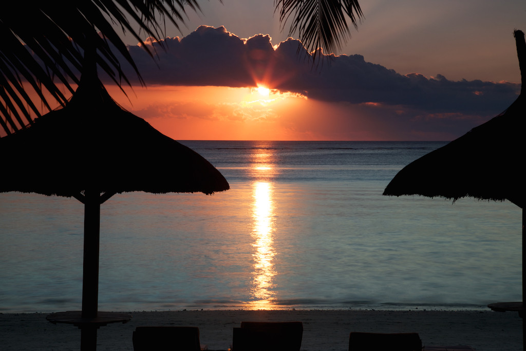 sunset seen from the resort