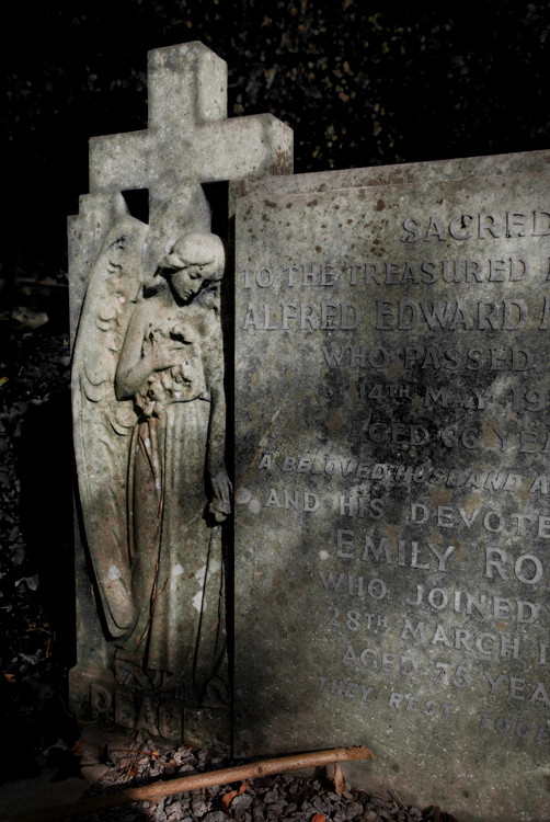 Mourning Angel, Highgate Cemetery Park, East Cemetery, London. (2011)