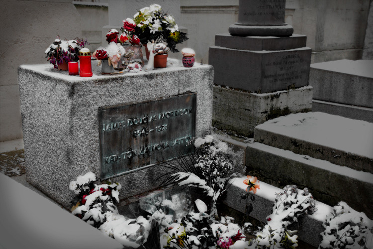 Jim Morrison's grave, Père Lachaise, Paris, France. (2010)