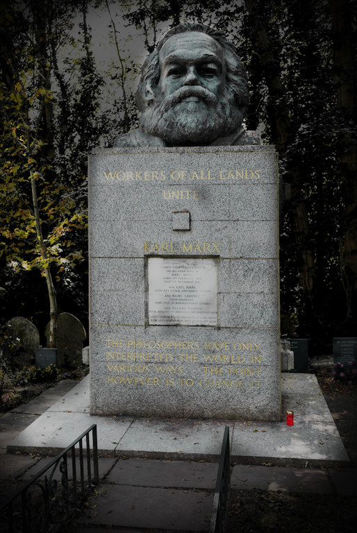 Karl Marx's grave, Highgate Cemetery Park, East Cemetery, London. (2011)