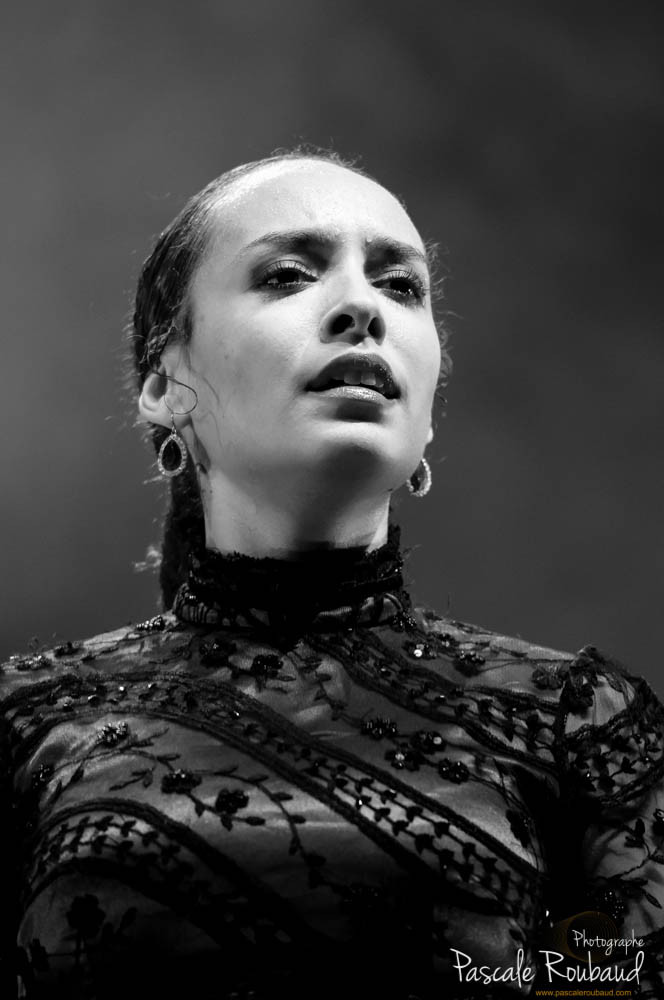 Gros plan sur la danseuse de flamenco photo noir et blanc Reveleo Flamenco