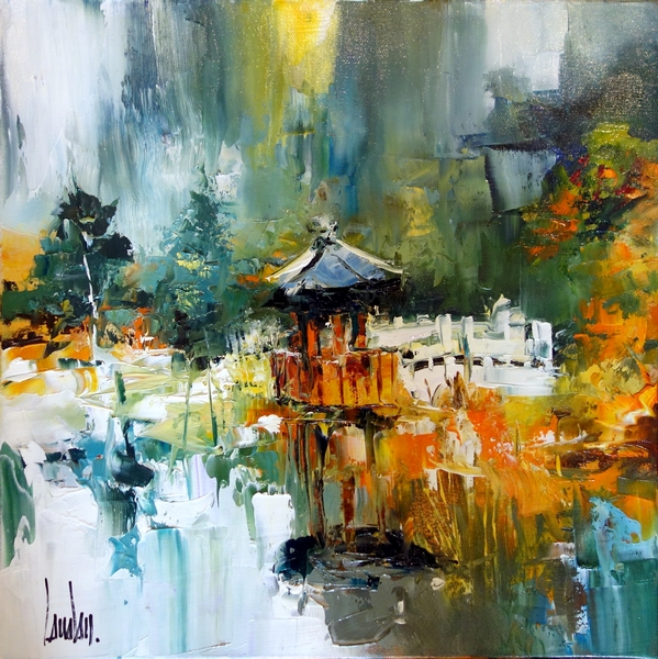 "Le kiosque" - 40x40