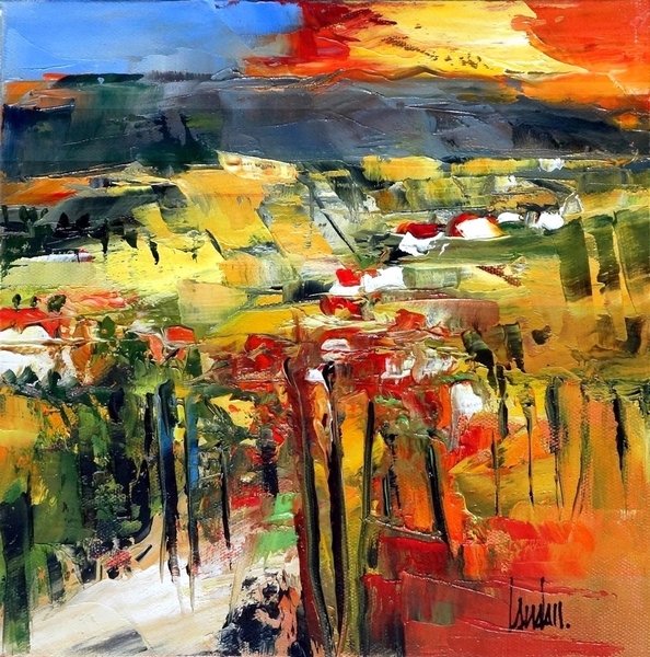 "Campagne yellow" - 25x25 - vendue