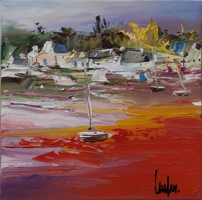 "Courant d'eau" - 20x20