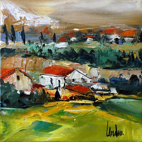 "Lointaine montagne" - 20x20 - vendue