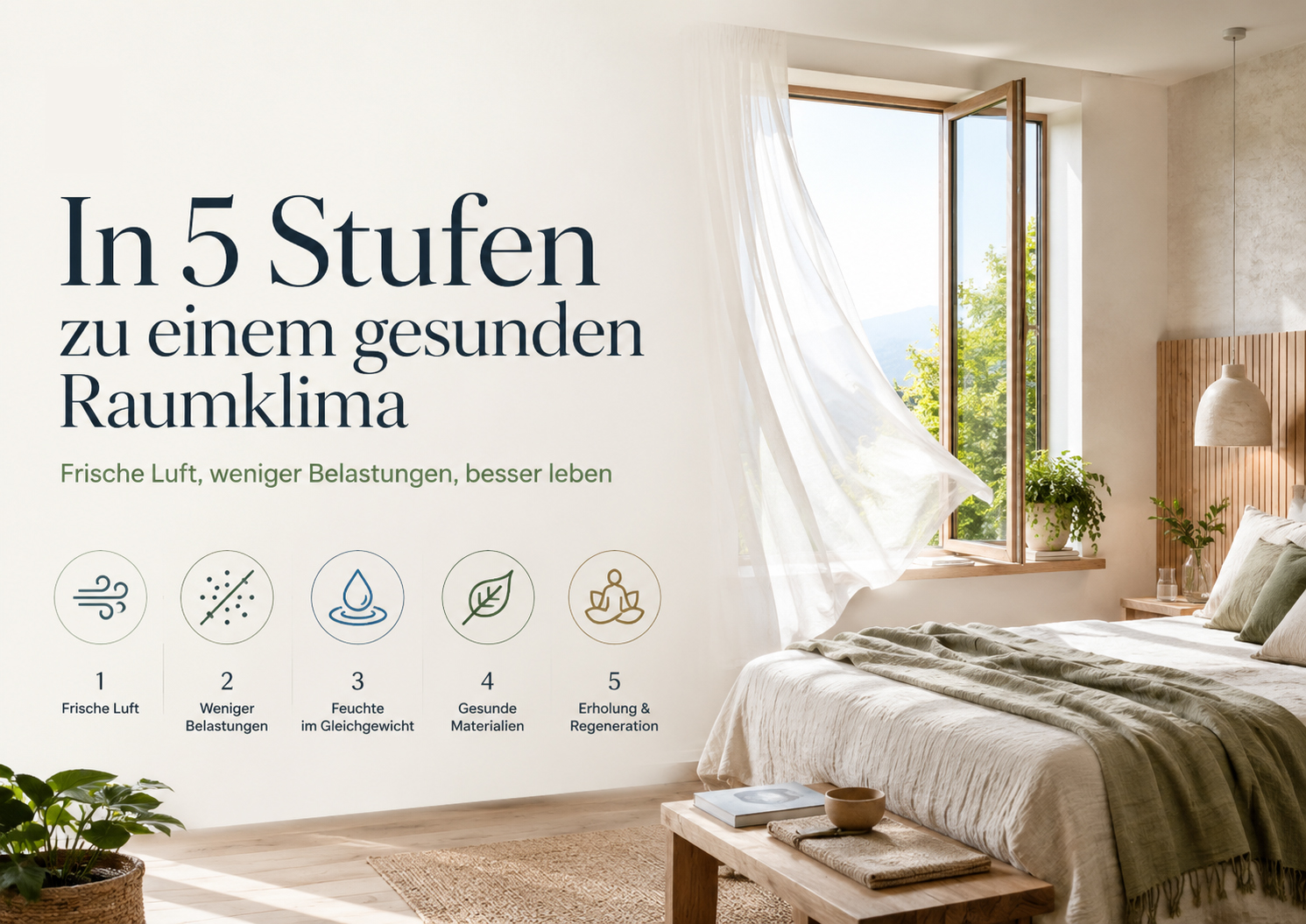 In 5 Stufen zu einem gesunden Raumklima