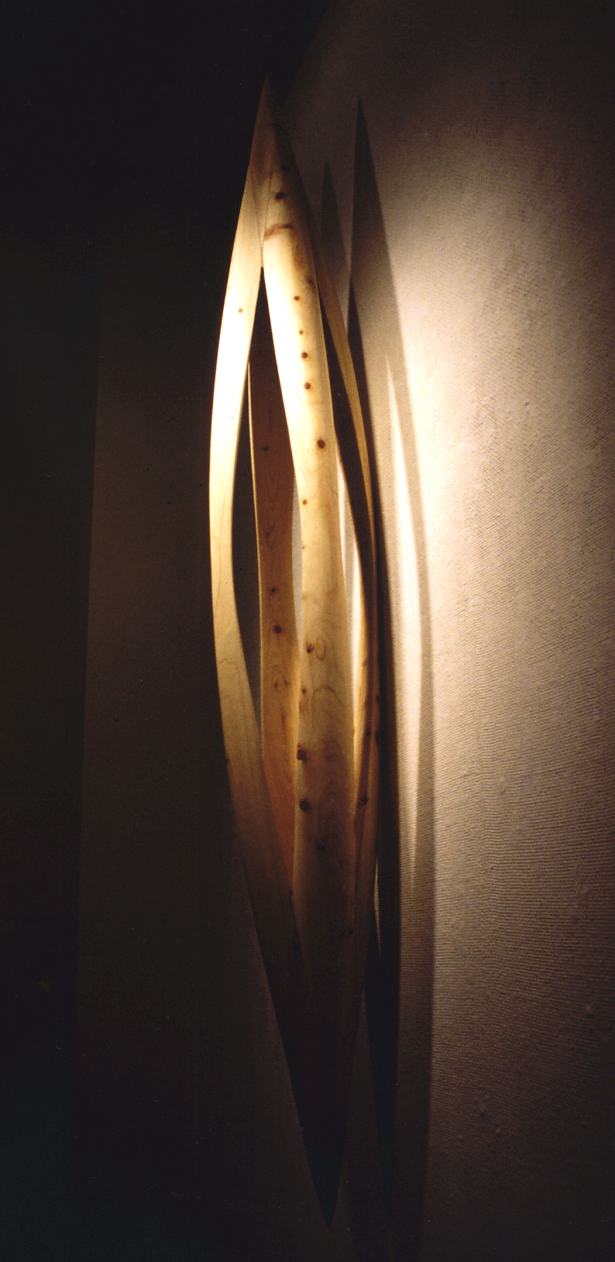 "Ship in Meditation-M2"　Wood Japanese cypress 30×30×150cm