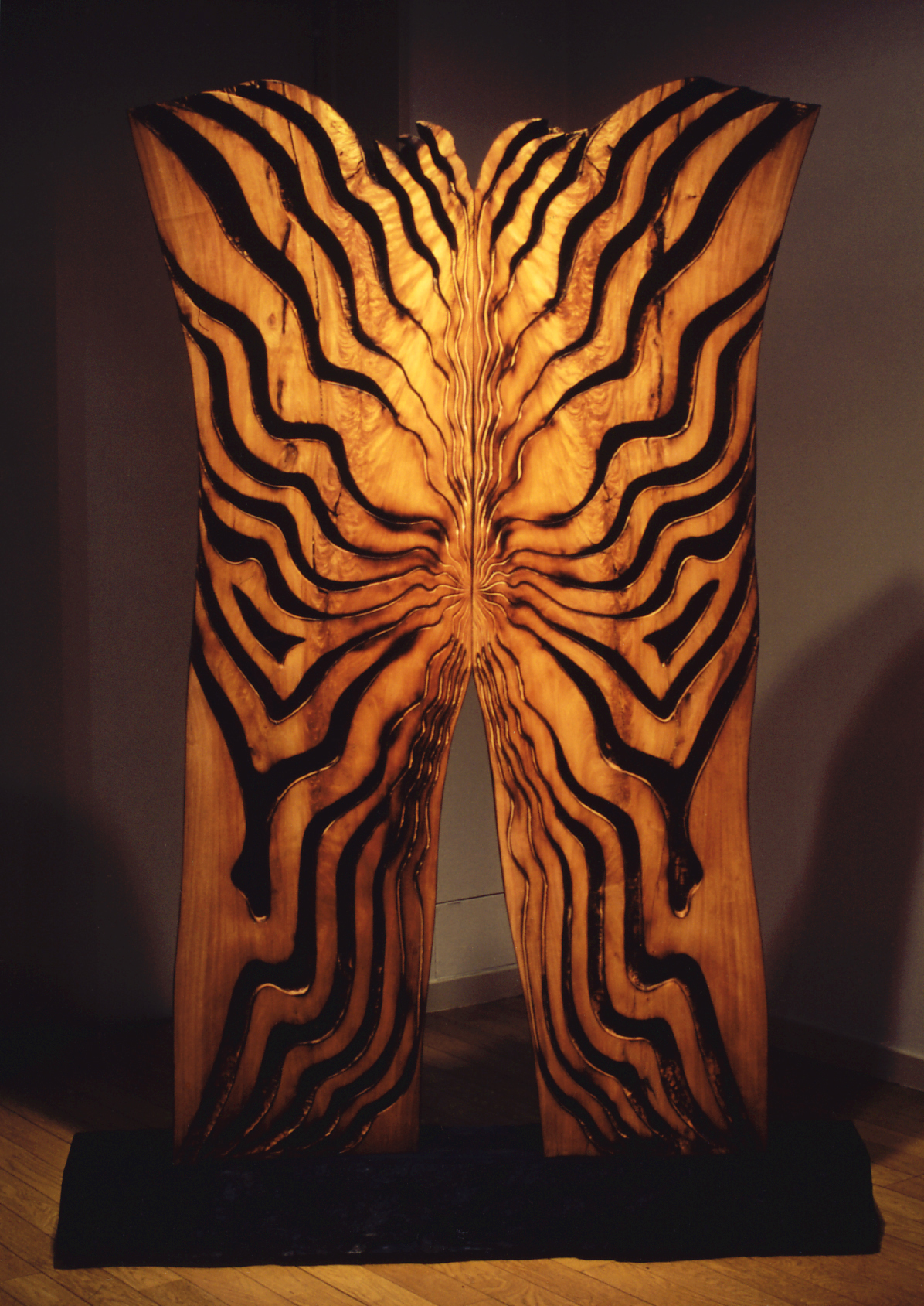  Wood [Birch Betula schmidtii Regel] Oil .Fire 40×125×165cm