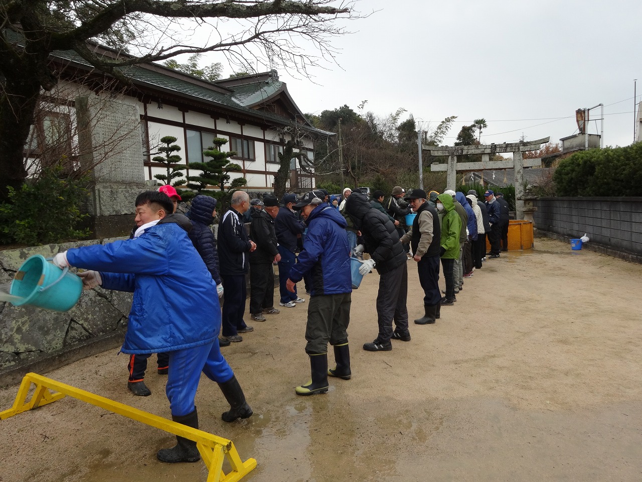 龍王神社消防演習
