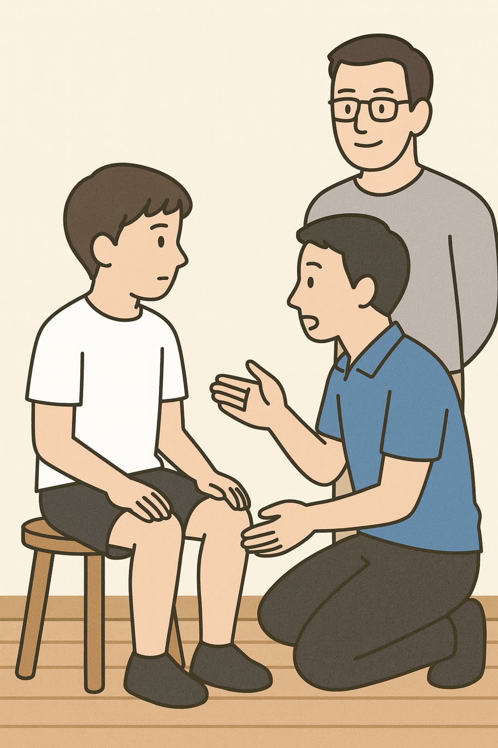 オスグッド調整イラスト