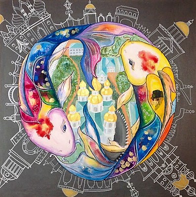 "Sankt-Petersburg" Acryl 100x100