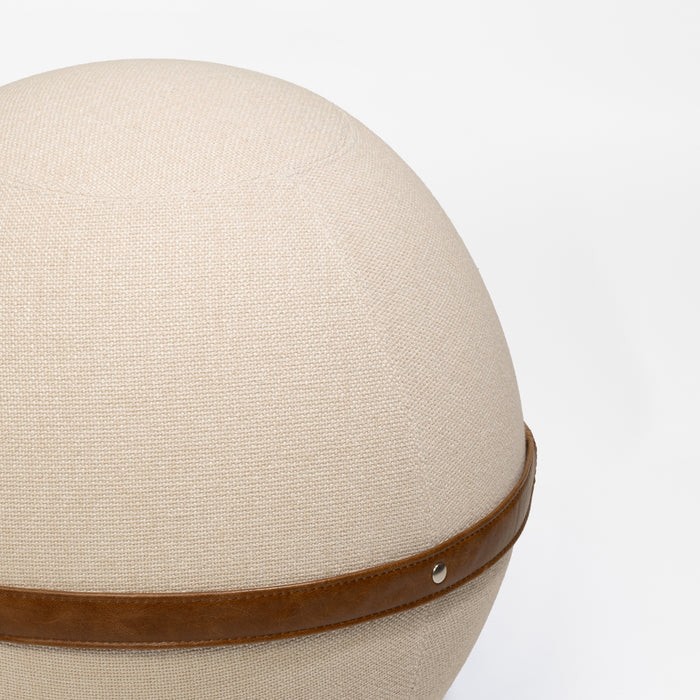 Balle d’assise Bloon Lin Sésame au tissu naturel beige pour bureau élégant et confortable