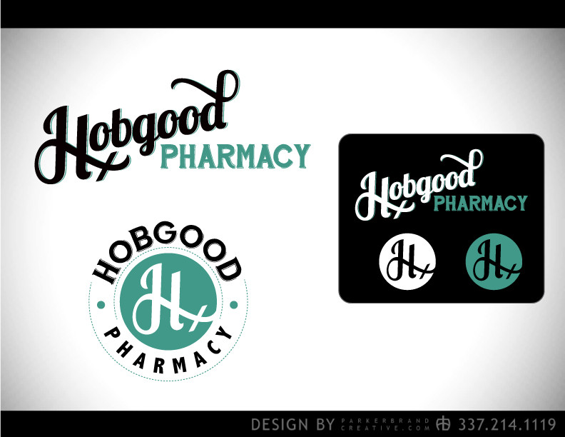 Hobgood Pharmacy Logo Design Lake Charles Parker Brand Advertising • Marketing • Graphic