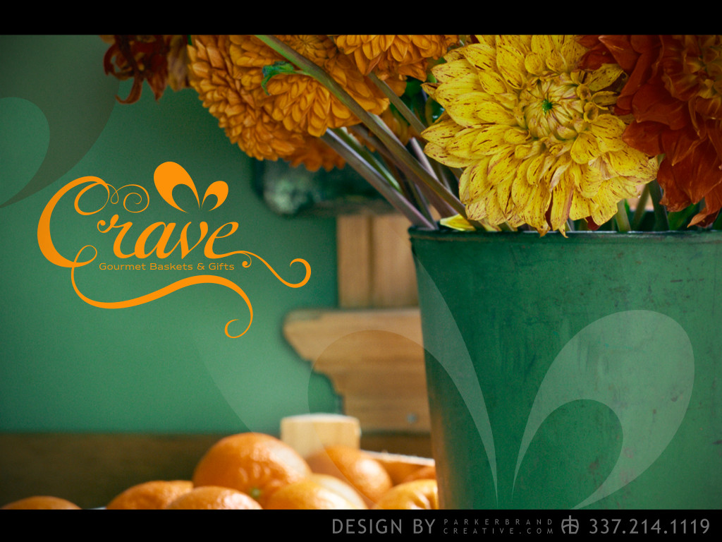Crave Gourmet Baskets & Gifts Logo Design Lake Charles Parker Brand