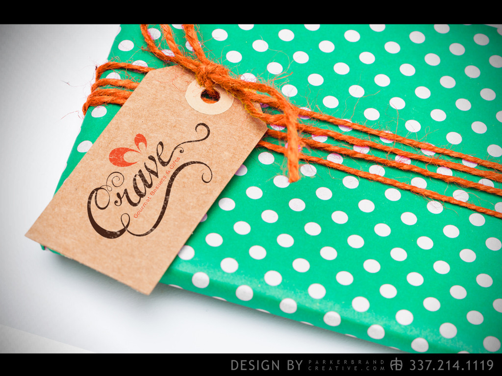 Crave Gourmet Baskets & Gifts Logo Design Lake Charles Parker Brand