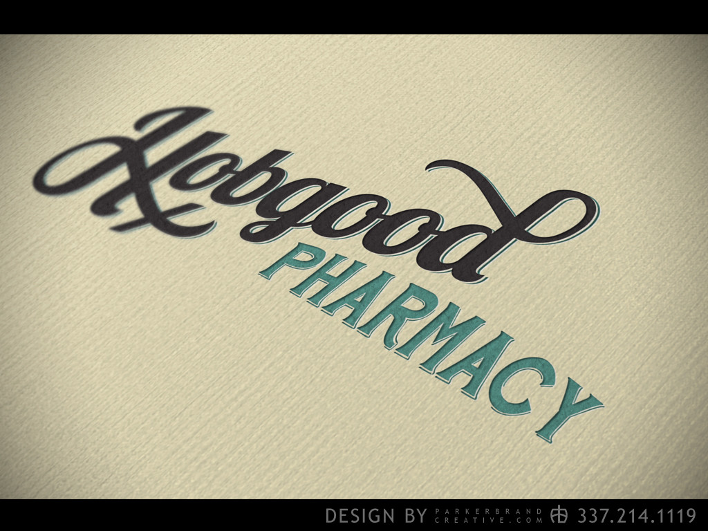 Hobgood Pharmacy Logo Design Lake Charles Parker Brand Advertising • Marketing • Graphic
