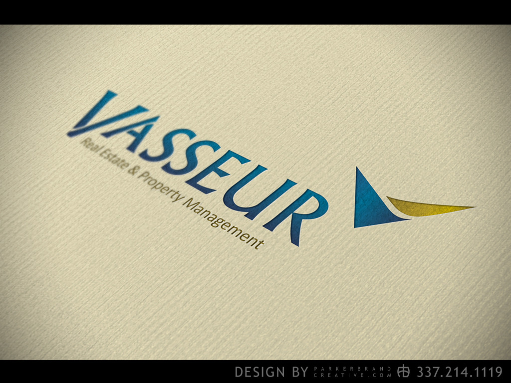 Vasseur Real Estate Logo Design Lake Charles Parker Brand
