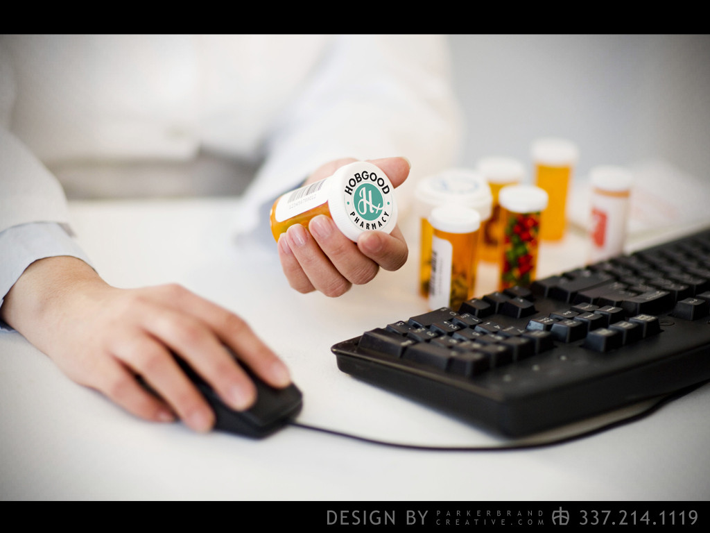 Hobgood Pharmacy Logo Design Lake Charles Parker Brand Advertising • Marketing • Graphic