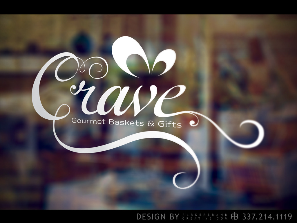 Crave Gourmet Baskets & Gifts Logo Design Lake Charles Parker Brand