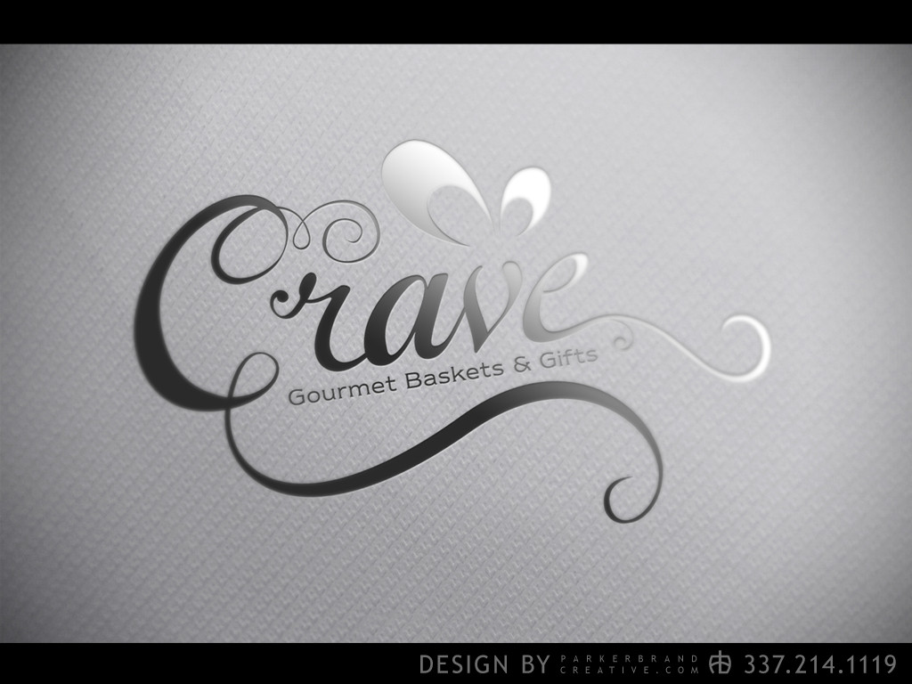 Crave Gourmet Baskets & Gifts Logo Design Lake Charles Parker Brand