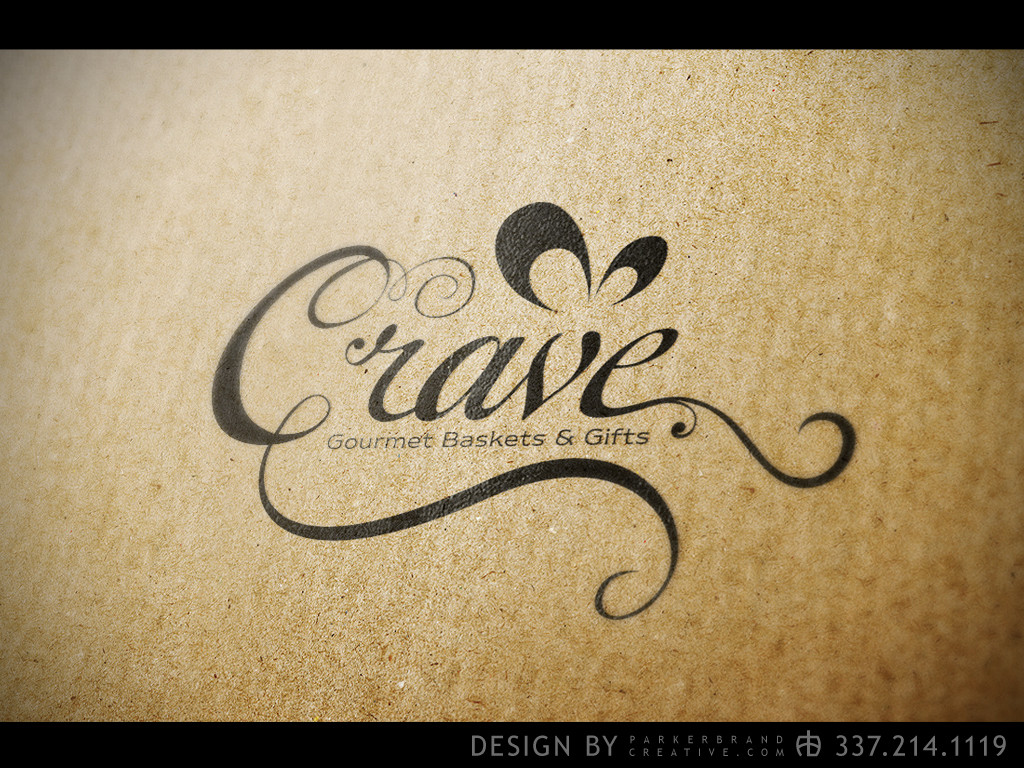 Crave Gourmet Baskets & Gifts Logo Design Lake Charles Parker Brand