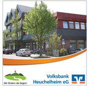 Logo und Panorama Volksbank Heuchelheim