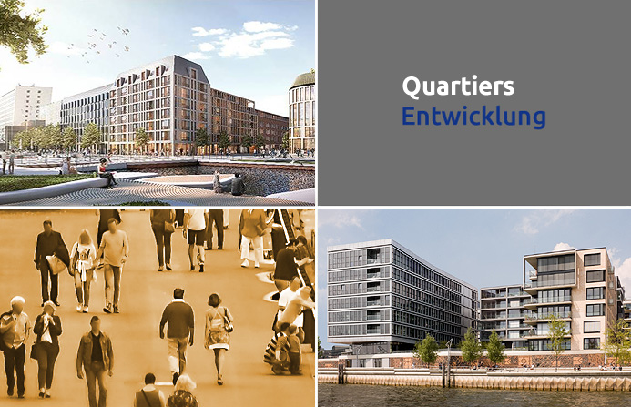 Grafik: Quartiersentwicklung | Immobilien-Projektentwicklung - DEUTSCHE IMMOBILIEN Entwicklungs GmbH, Hamburg